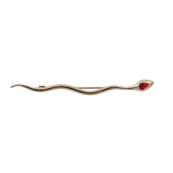 Dolce & Gabbana Jewelry - Dolce & Gabbana Women's Silver Brass Crystal Spilla Serpente Brooch Pin